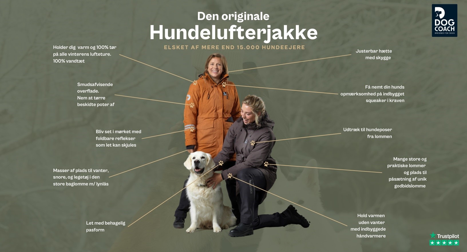 features hos DogCoachs tøj