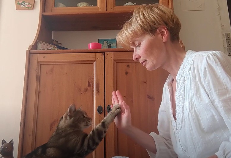 Ayoe har trænet sin kat